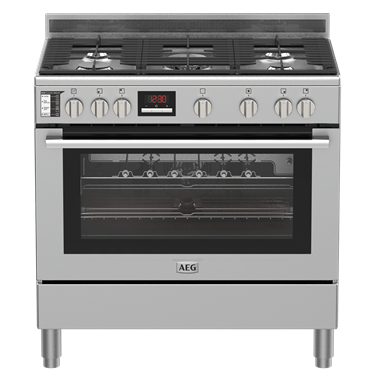 Cuisini&#232;re autoportante de 90 cm de la s&#233;rie 6000 avec plaque de cuisson &#224; gaz et four &#233;lectrique de 127 litres